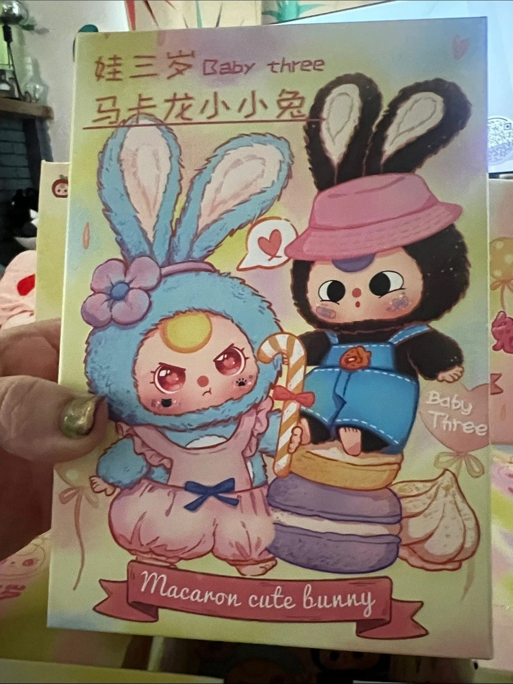 Baby Three Macaron Cute Bunny Blind Box NWT